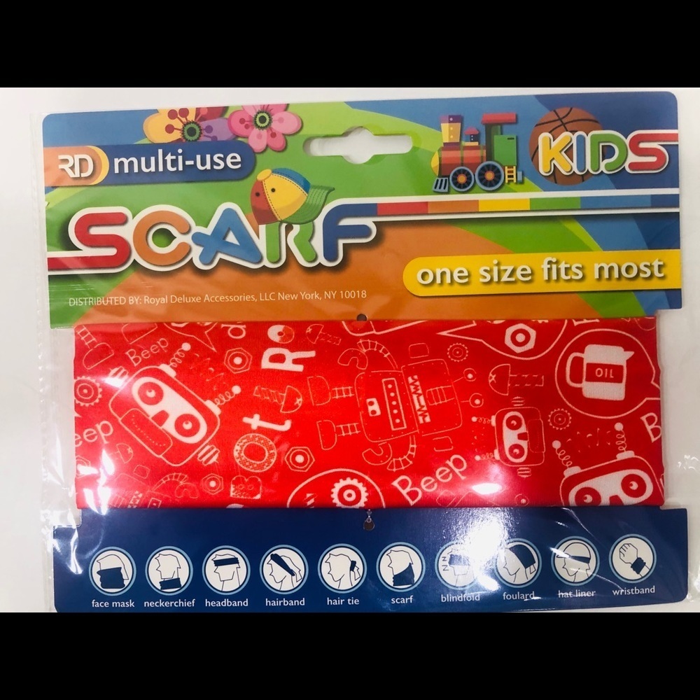 Multi-use Robot kids scarf